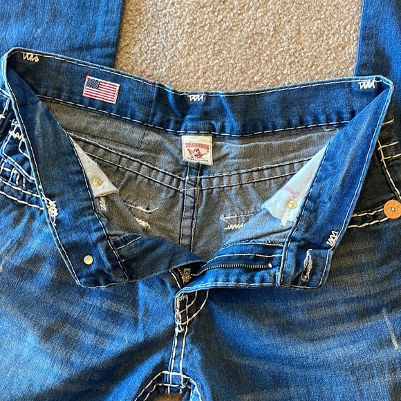 True Religion Denim Jeans - Super T Embroidery with Big Stitch - Men’s US 34 - Picture 9 of 11